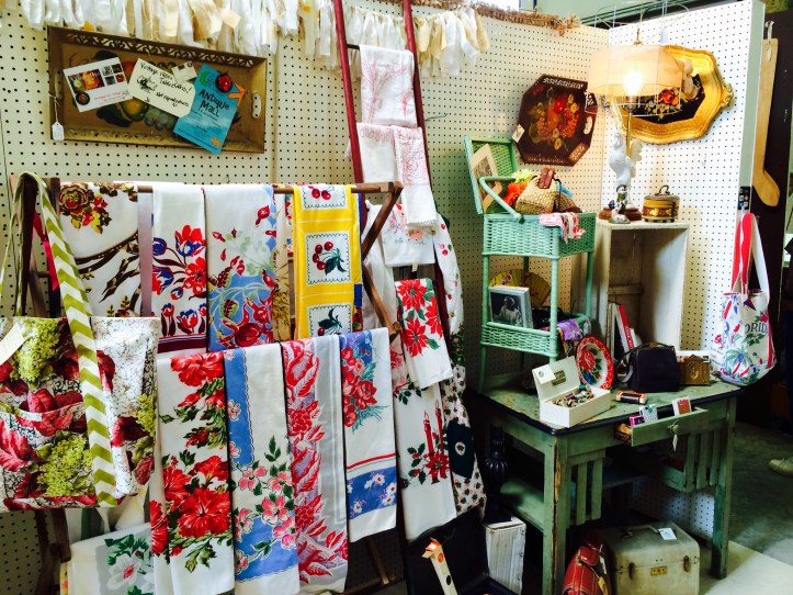 Some of my vast collection of mid-century tablecloths